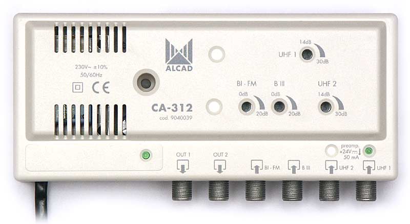 ZESILOVAČ ALCAD CA 312 UHF + FM